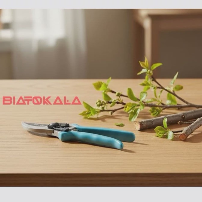 قیچی هرس باغبانی دارای فنر اضافی حرفه ای فولادی مناسب هرس درخت بزرگ کوچک گل و گیاه مدل 1