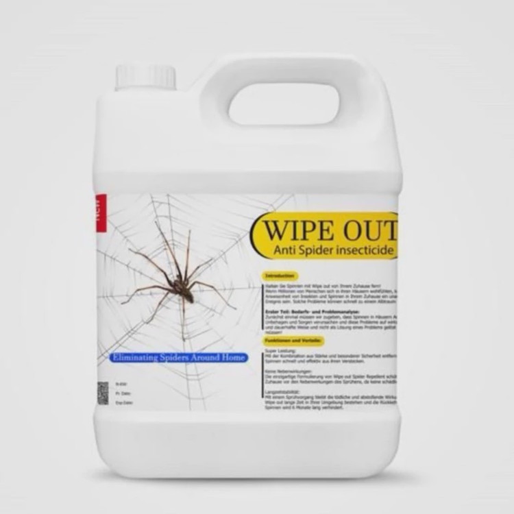 سم 4 لیتری عمده حشره کش ضد عنکبوت و رتیل Wipe out ارسال رایگان به همراه یک عدد سمپاش سرنوشابه ای مدل 1