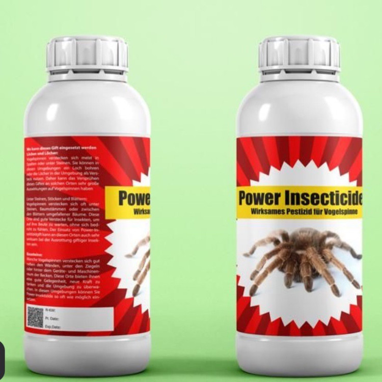 سم رتیل و عنکبوت کش Power insecticide ارسال رایگان به همراه یک عدد سمپاش سر نوشابه ای