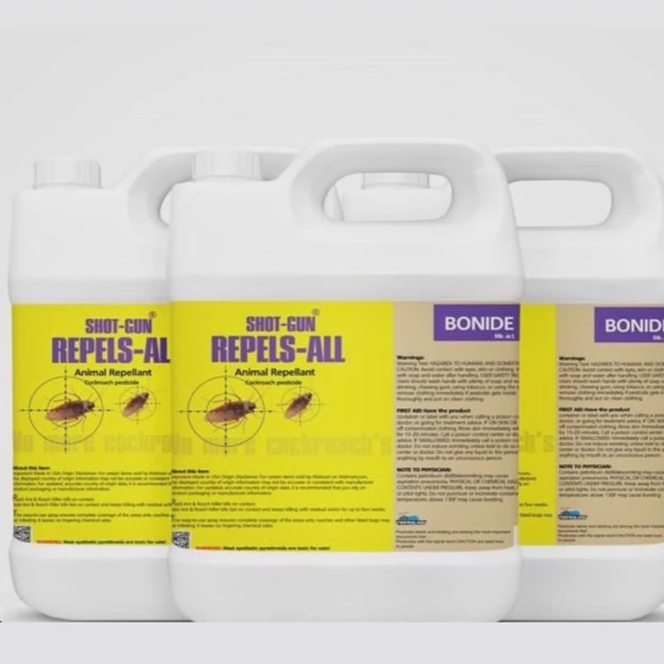 سم سوسک ریپلزال 4 لیتری سم تخم سوسک Repels all سم پاشی ارسال رایگان عمده به همراه یک عدد سمپاش سرنوشابه ای مدل 1