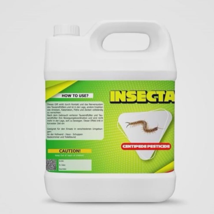 سم 4 لیتری عمده برای حشره 1000 پا - هزار پا کش Insecta ارسال رایگان به همراه سمپاش سرنوشابه ای مدل 1