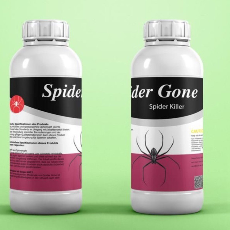 سم ریشه کنی عنکبوت ریز و درشت Spider gone اسپایدر گان ارسال رایگان به همراه یک عدد سمپاش سر نوشابه ای