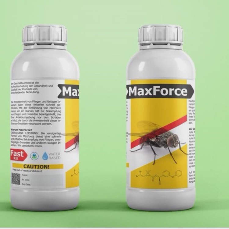 سم قدرتمند مکس فورس MaxForce برای کنترل مگس ارسال رایگان به همراه یک عدد سمپاش سر نوشابه ای مدل 1