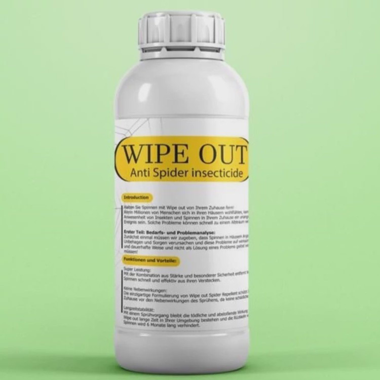 سم حشره کش ضد عنکبوت و رتیل Wipe out ارسال رایگان به همراه یک عدد سمپاش سرنوشابه ای مدل 1