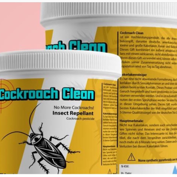 سم عمده سوسک کش 4 لیتری Cockroach Clean ارسال رایگان عمده به همراه سمپاش سر نوشابه ای رایگان
