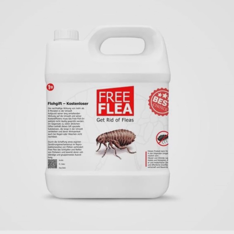سم 4 لیتری عمده ضد کک Free flea کنه کش بسیار قدرتمند فری اف لیا ارسال رایگان به همراه یک عدد سمپاش سرنوشابه ای مدل 1